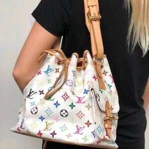 💎✨BEAUTIFUL✨💎 Authentic Louis Vuitton Multicolor White Coated Canvas